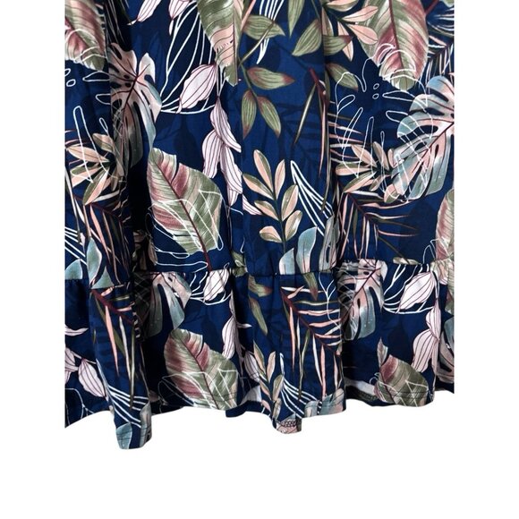 MOLERANI Navy Tropical Leaf Print Sleeveless Swing Dress NWT – Size 2XL - Picture 3 of 7